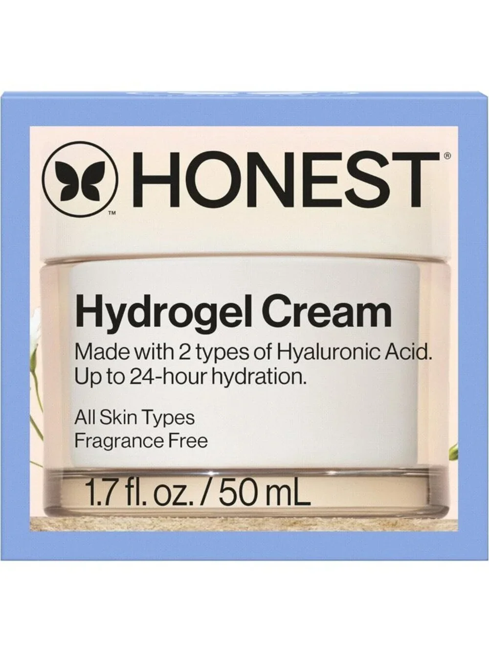 Hydrogel Cream for Sensitive Skin, Fragrance-Free Moisturizer, 1.7 fl oz